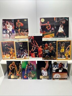 “Fab 5” U. Michigan rookies/college cards, rare Webber/Rose/Howard/King/Jackson